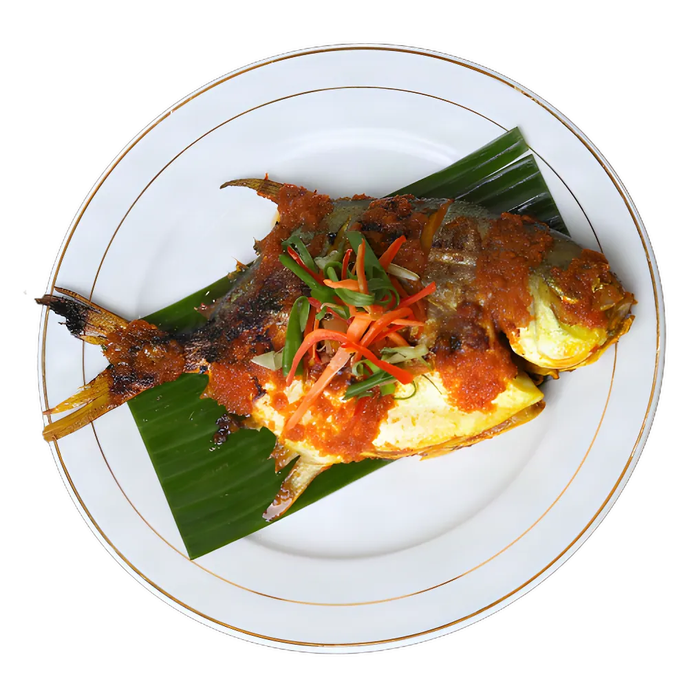 Ikan Bawal Emas Bakar Sambal