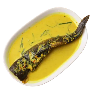Ikan Keli Masak Lemak dari menu tengah hari Restoran Mak Kimbong